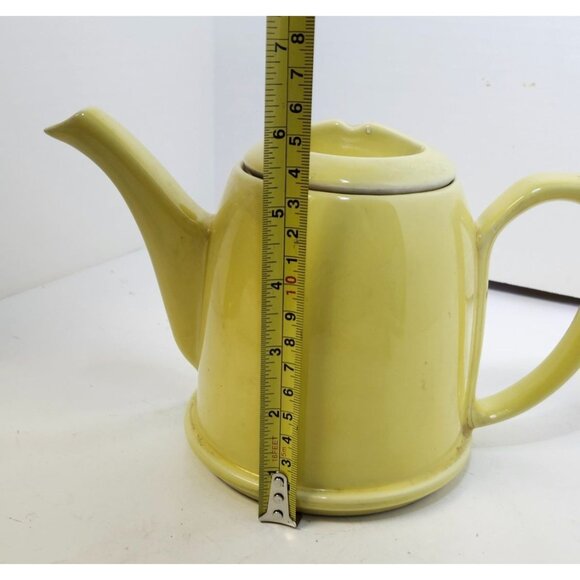 Vintage Hall 1950s Ceramic Yellow Teapot With Lid - Picture 9 of 9